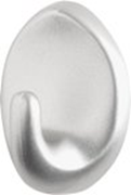 Immagine di Forma ovale di colore grigio -  tenuta  0.300 kg- Kit con 3  ganci + adesivo