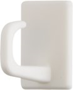Immagine di Gancio permanente di color bianco, ideale per oggetti da cucina  -Kit con 4 ganci + adesivo